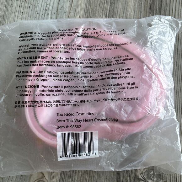 NWT  -Too Faced RARE Heart Shaped Cosmetic Travel Organizer Bag - Picture 8 of 8